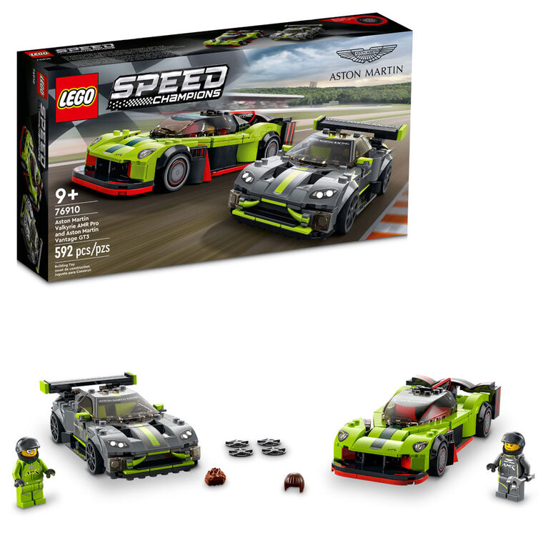 LEGO Speed Champions Aston Martin Valkyrie AMR Pro and Aston Martin Vantage GT3