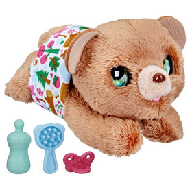 furReal Newborns Bear Interactive Animatronic Plush Toy: Electronic Pet with Sound Effects, Closing Eyes,Ages 4 and up