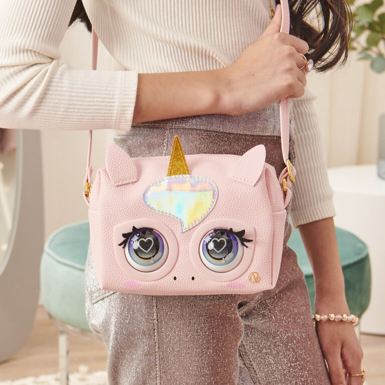 Purse Pets, Glamicorn Unicorn, Sac animal interactif avec plus de 25 effets sonores et réactions