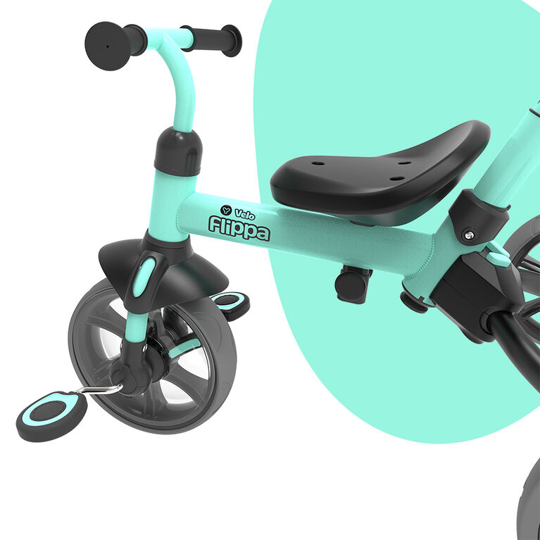Yvolution Velo Flippa 3-en-1 Tricycle transformable en draisienne  - Bleu canard