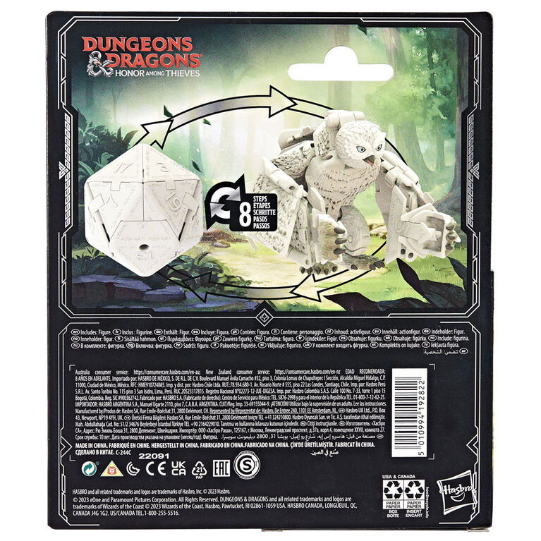 Dungeons & Dragons Honor Among Thieves DandD Dicelings White Owlbear Collectible DandD Dragon Toy Action Figures