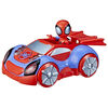 Marvel Spidey and His Amazing Friends Glow Tech Web-Crawler Vehicle, Preschool Toy with Lights, Sounds