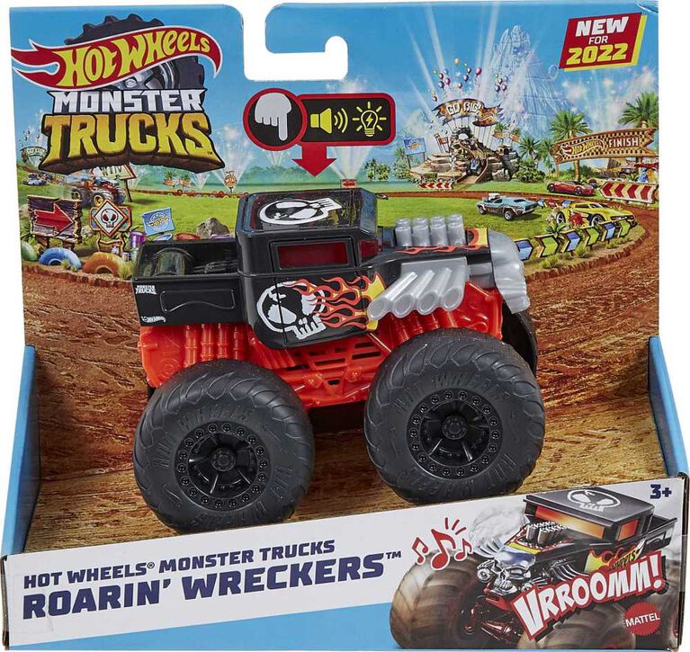 Hot Wheels Monster Trucks Roarin' Wreckers Bone Shaker