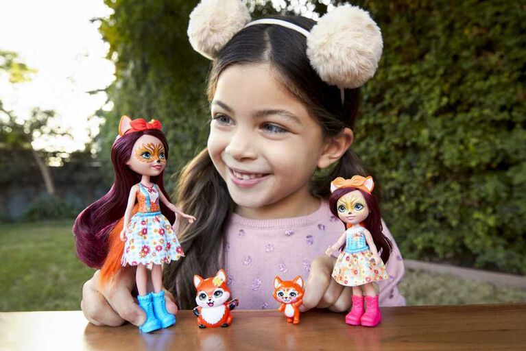 Enchantimals Felicity Fox & Flick and Feana Fox Sister Dolls & Mixte