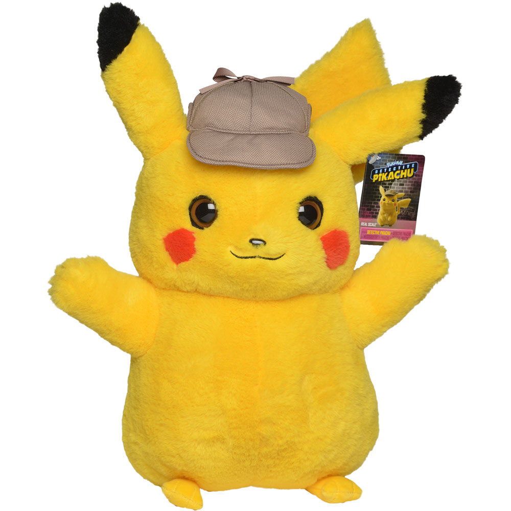 Realistic life size hot sale detective pikachu plush