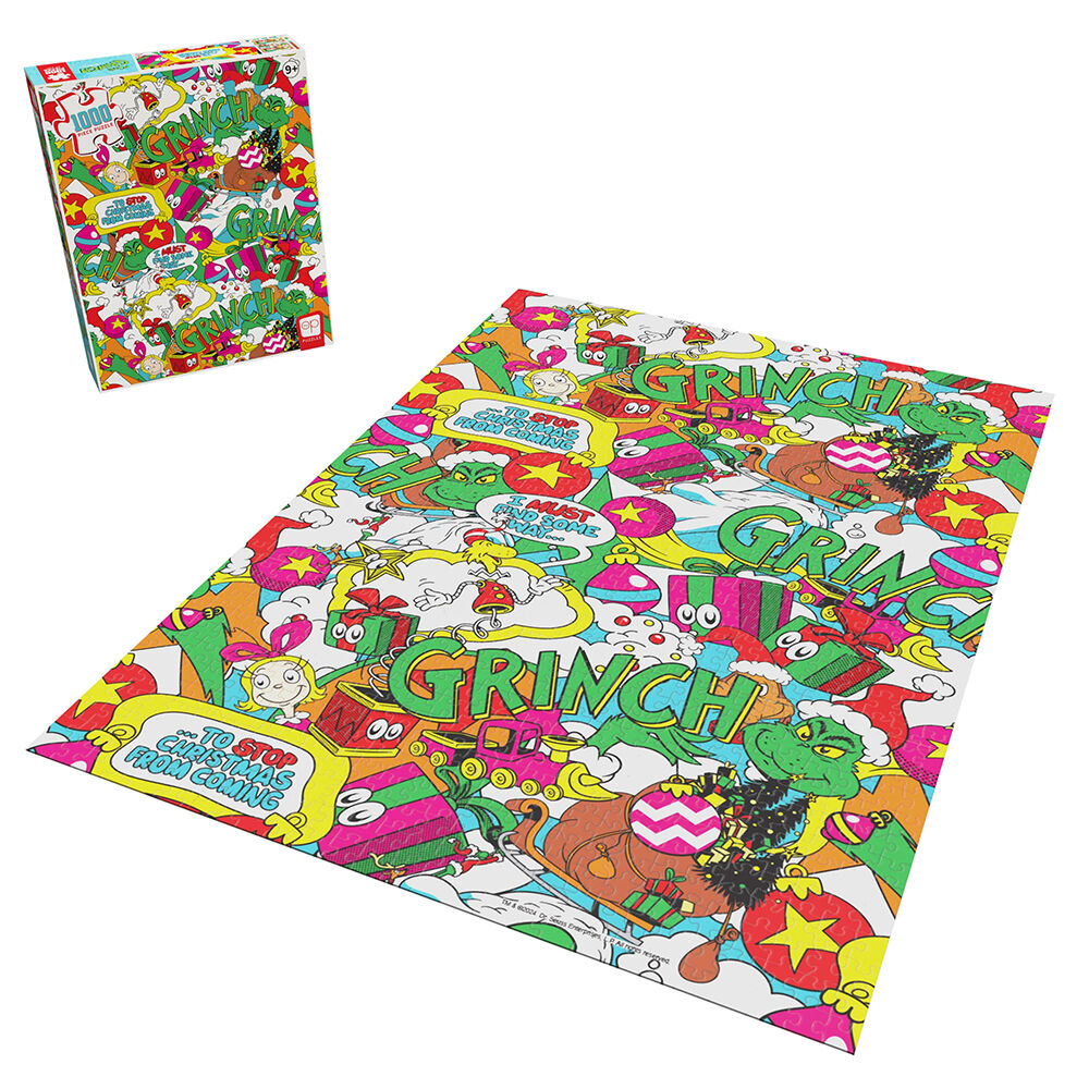USAopoly The Grinch "Poppin" 1,000 Piece Puzzle - English Edition