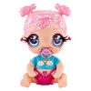 GLITTER BABYZ Dreamia Stardust Baby Doll with 3 magical color changes/ pink hair doll with rainbow outfit and reusable diaper, bottle and pacifier