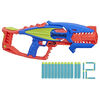 Nerf DinoSquad Terrodak, tire 4 fléchettes, rangement pour fléchettes, 12 fléchettes Nerf Elite, blaster Nerf en forme de dinosaure, jeu d'extérieur pour enfants