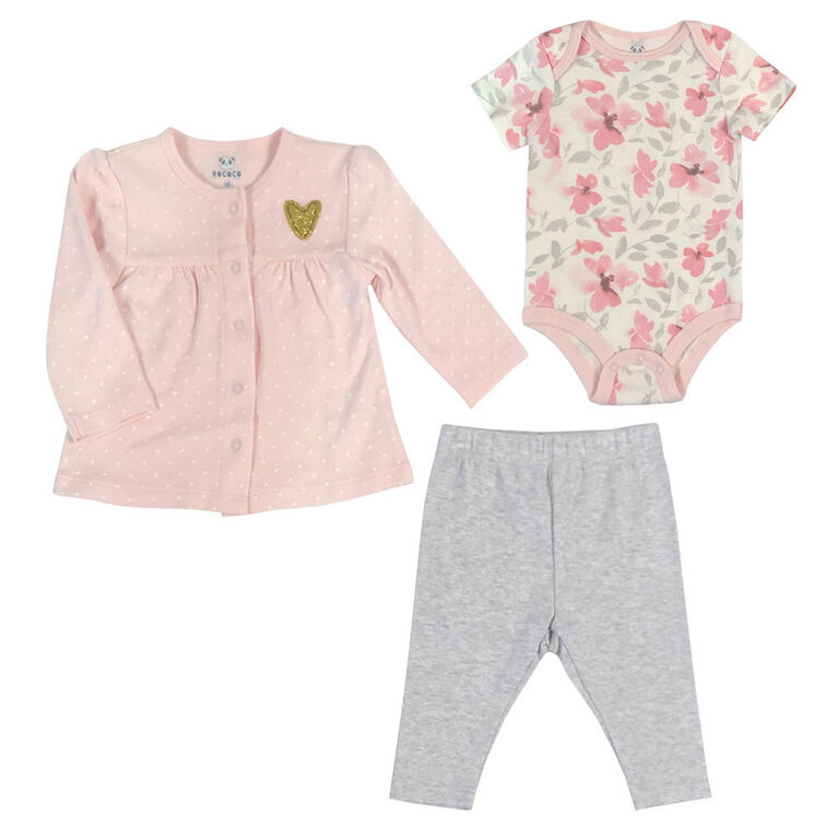 Rococo 3 Piece Cardigan Set - Pink, Newborn | Babies R Us Canada