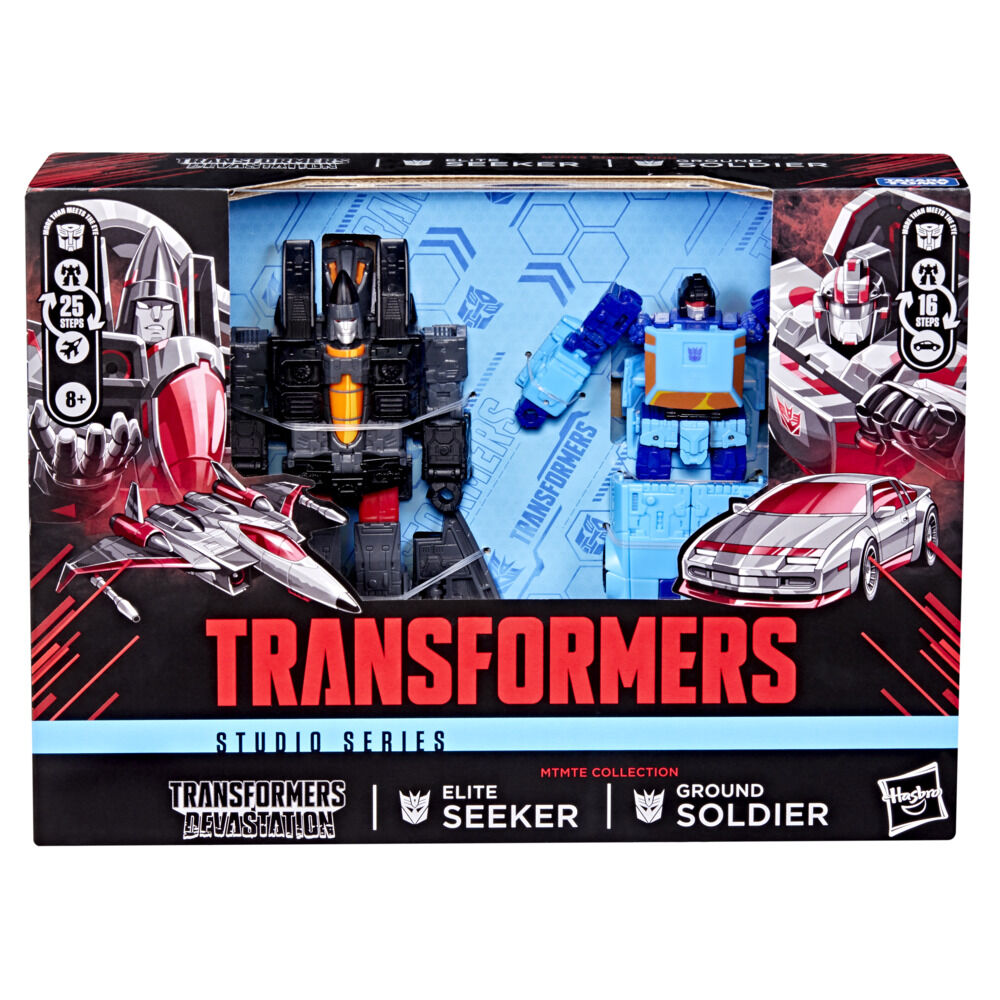 Transformers Studio Series MTMTE Collection Transformers: Devastation Ground Soldier and Elite Seeker Action Figures