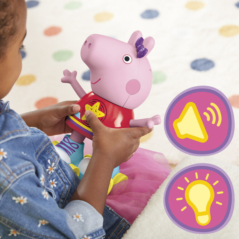 Peppa Pig Roller Disco Peppa Skating Toy, Features Pull-and-Go Action (English)