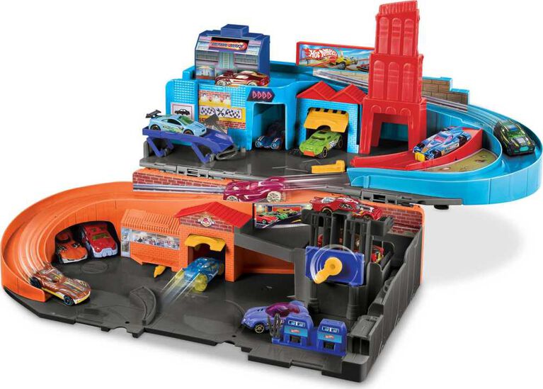 Hot Wheels - Course et Rangement - Flying Customs - Notre exclusivité