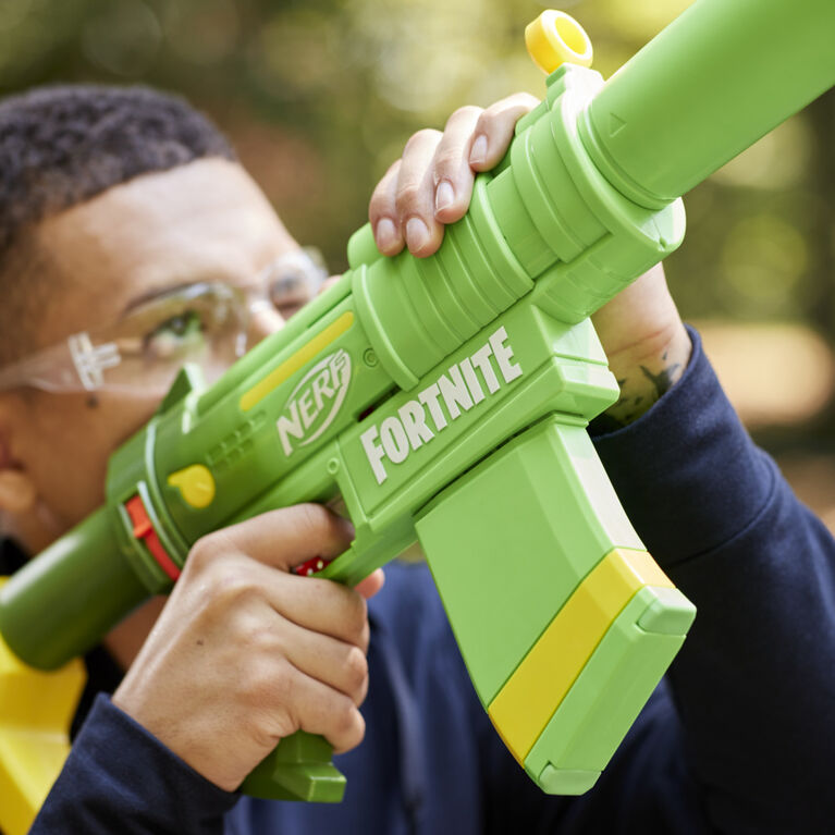 Nerf Fortnite SMG-Zesty Elite Dart Blaster -- Removable Stock and Barrel, Removable 10-Dart Clip - R Exclusive