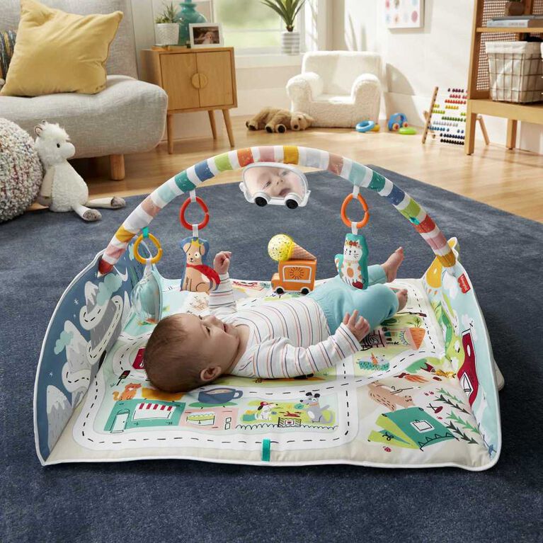 Fisher-Price Activity City Gym to Jumbo Playmat with Toys