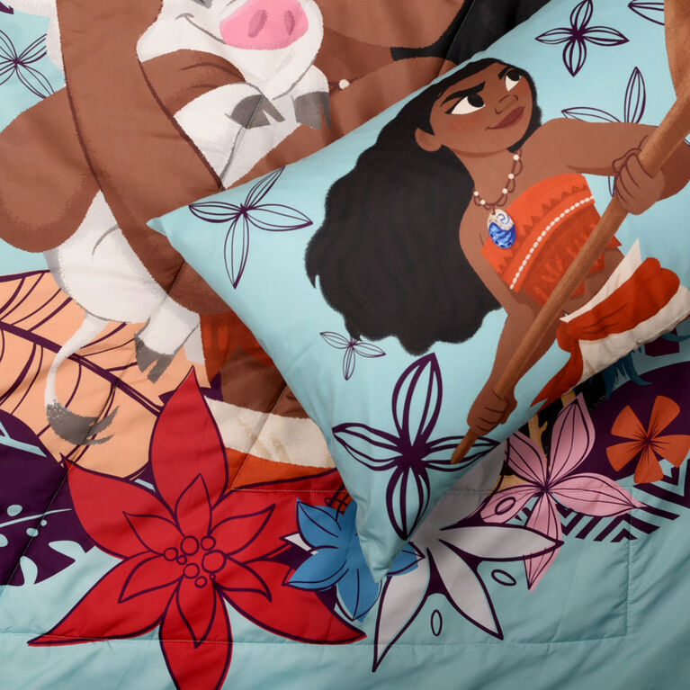 Ensemble de literie 2 Articles Moana pour Enfant, comprenant une Couette et une Taie d'Oreiller