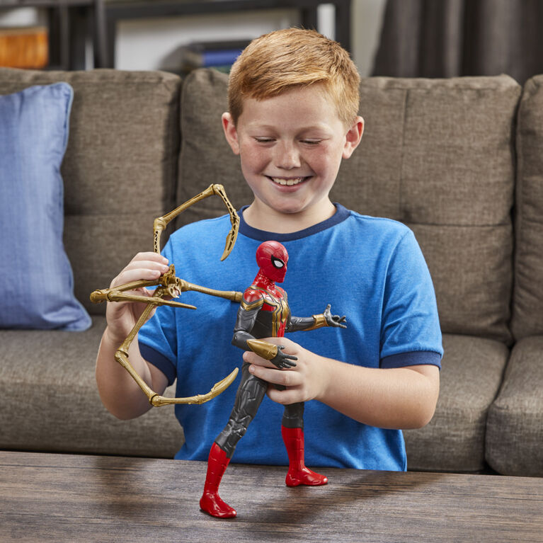 Spider-Man, figurine articulée Marvel Spider-Man super lance-toile Deluxe  de 33 cm : : Jeux et Jouets