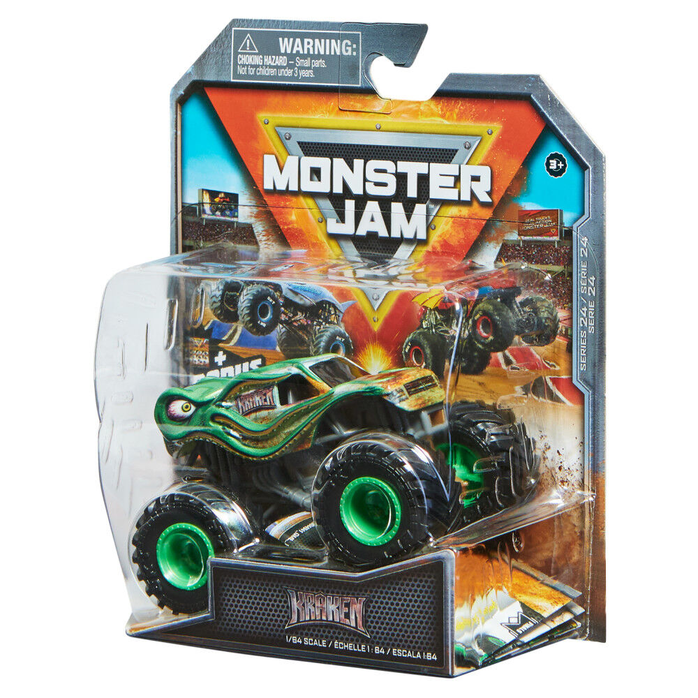 Monster Jam, Official Kraken Monster Truck, Die-Cast Vehicle, Arena Favorites Series, 1:64 Scale