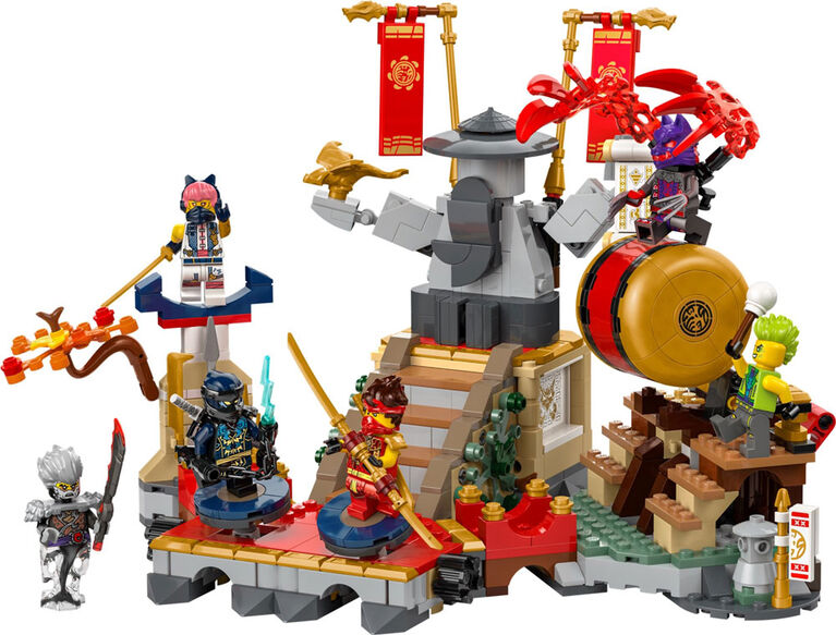 LEGO NINJAGO Tournament Battle Arena Playset with 6 Minifigures, Birthday Gift for Kids 71818