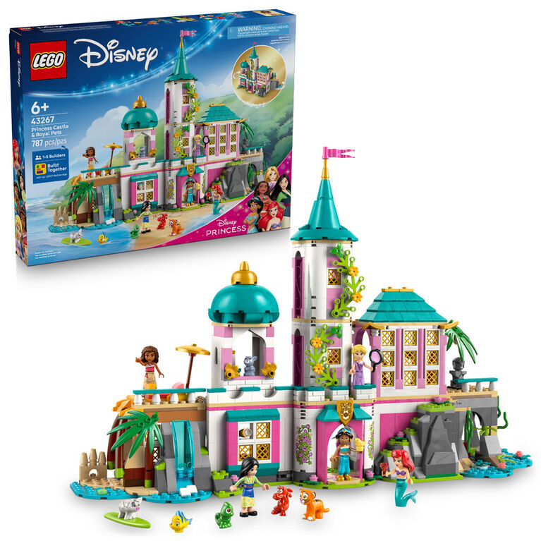 LEGO Disney Princess Castle & Royal Pets Kids Toy - Pretend Play Building Set for Ages 6+ - 43267