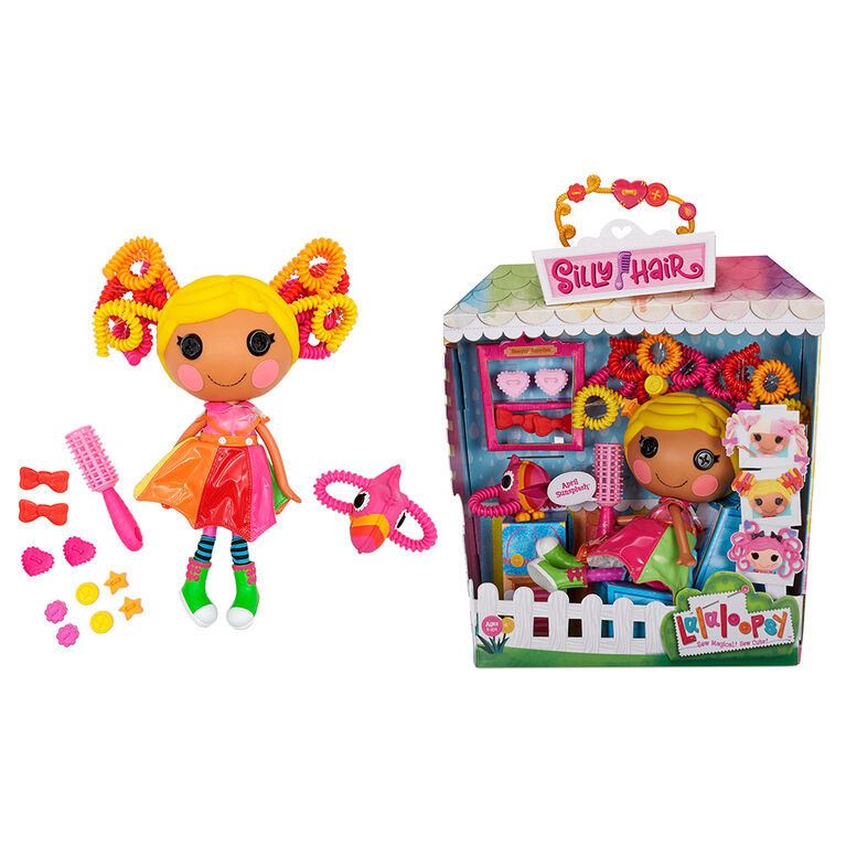 Lalaloopsy Silly Hair Doll - April Sunsplash with Pet Toucan, 13" rainbow hair styling doll