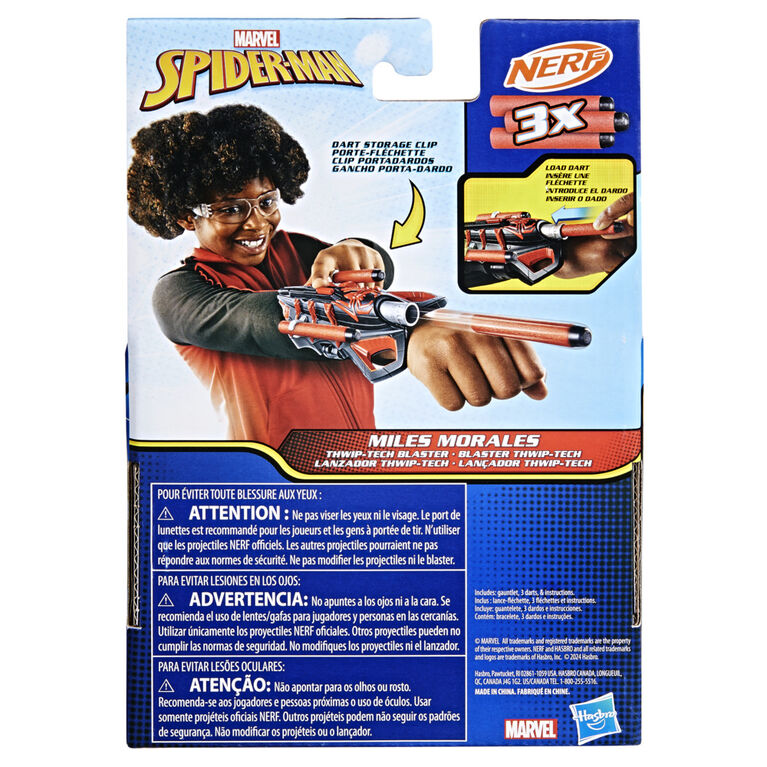 Marvel NERF Spider-Man Miles Morales Thwip-Tech Blaster Role Play Toy