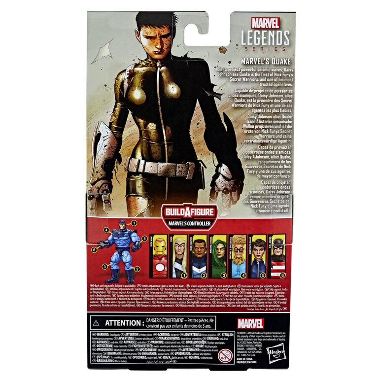 Marvel Legends Series Marvel's Quake Secret Warriors Comics Action Figure 6-inch Collectible Toy, 5 Accessories, 2 Build-A-Figure Parts