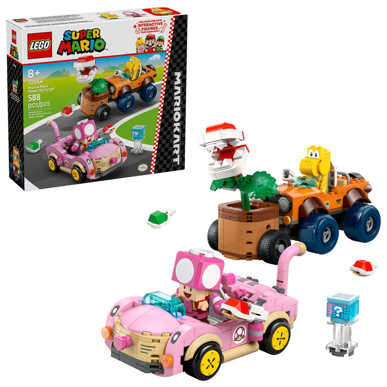 LEGO Super Mario : Mario Kart - Course-Poursuite avec Bonus Fleur Piranha, Jouet pour Gar&ccedil;ons, Filles et tous les Amateurs 72044