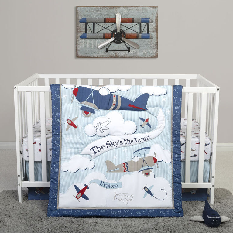 Adventure Awaits 4 Piece Crib Bedding Set
