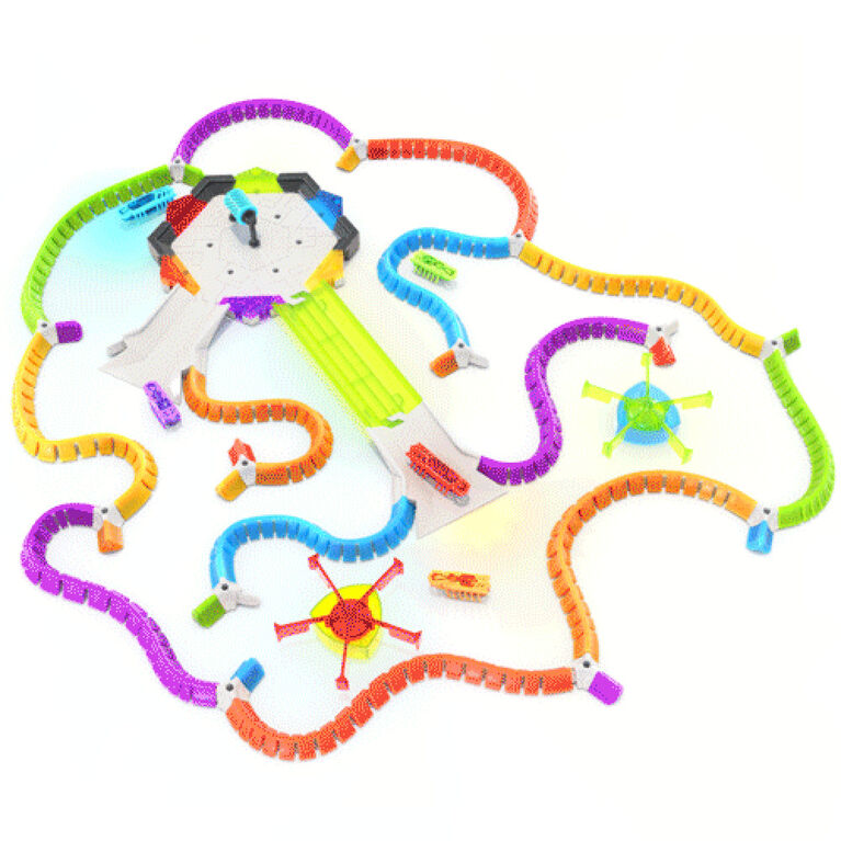 HEXBUG Flash Nano Nano Zone - Colorful Sensory Playset for Kids - Build Your Own Zone - Over 60 Pieces and Batteries Included