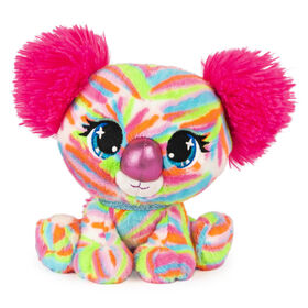 P.Lushes Designer Fashion Pets, Koko Melbie, koala en peluche de luxe, multicolore/rose, 15,2 cm