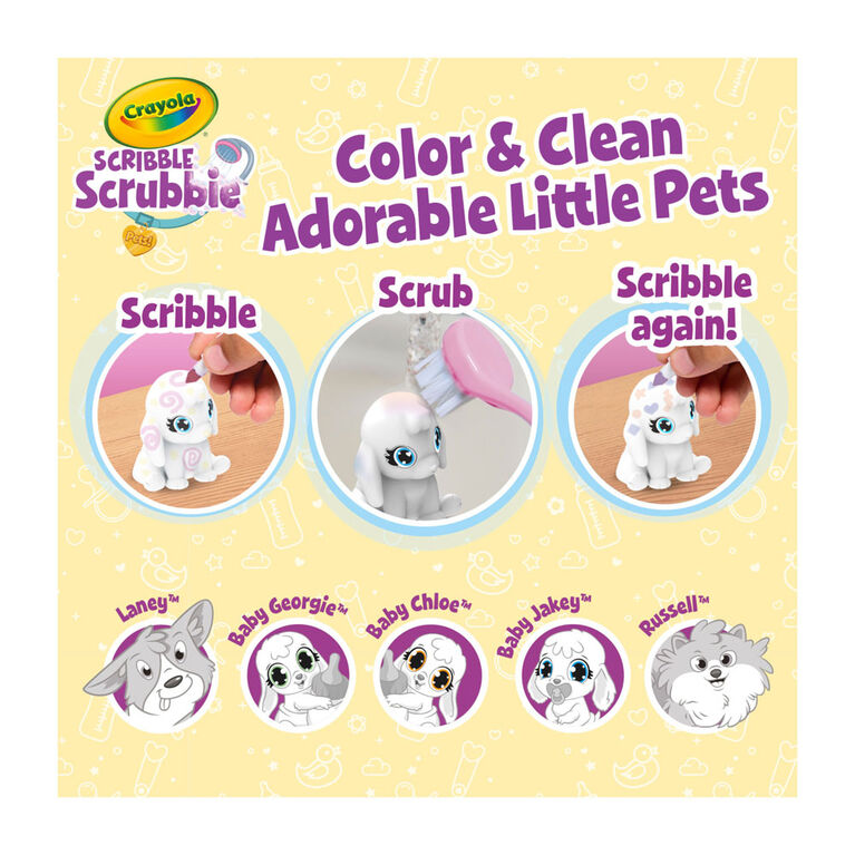 Ensemble de chambre à coucher pour bébés animaux Scribble Scrubbie de Crayola