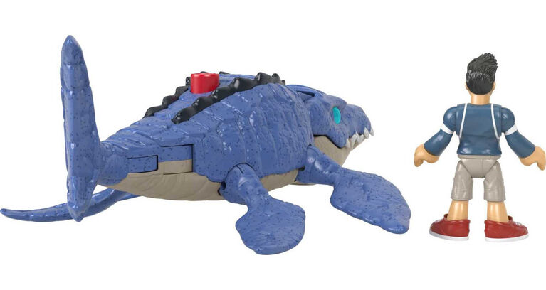 Imaginext Jurassic World Camp Cretaceous Mosasaurus & Kenji