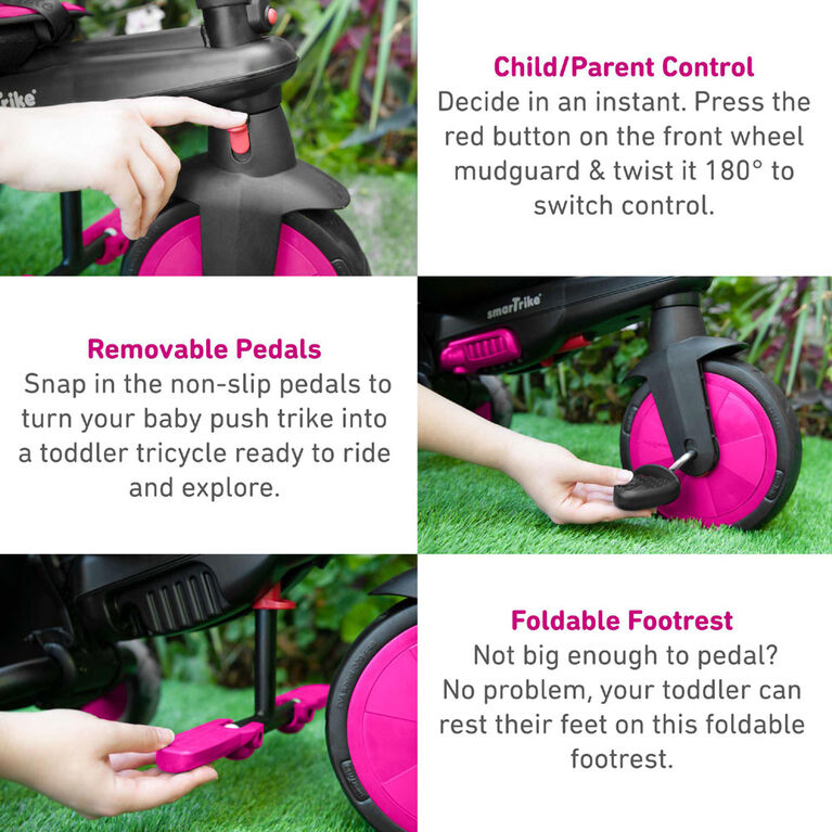 smarTrike STR3 - 6 Stage Folding Stroller Certified Trike - Pink - Toys R Us Exclusive