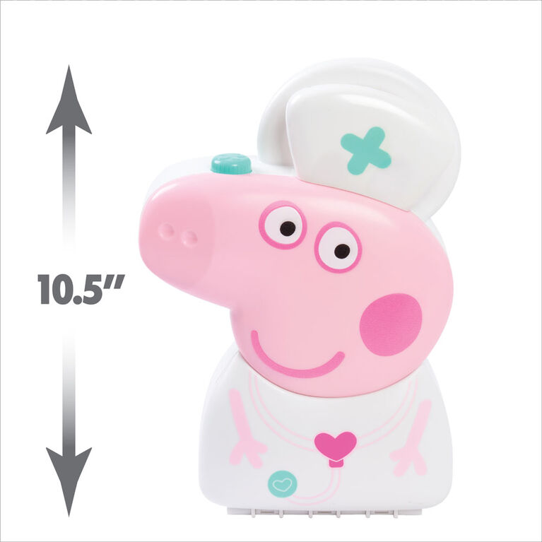 Ensemble de Sacoche de Consultation Peppa Pig avec Poignée de Transport, Trousse de Docteur à 8 Eléments pour Enfants avec Stéthoscope