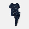 RISE Little Earthling Short Sleeve 2 Piece Sleep Navy Scooter Print