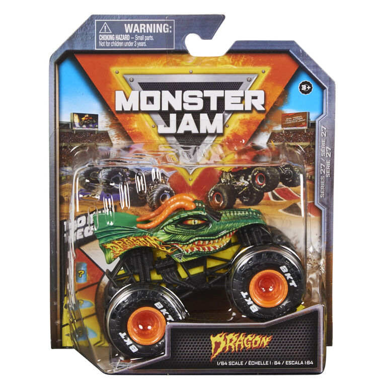 Monster Jam, Official Dragon, Die-Cast Vehicle, 1:64 Scale
