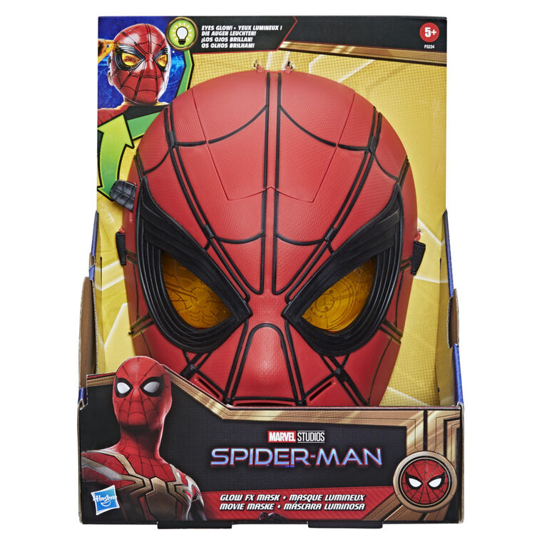Marvel Spider-Man Glow FX Mask Electronic Wearable Toy With Light-Up Moving Eyes For Role Play