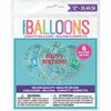 Clear Latex Balloons with Bright Confetti 12"6 pieces - English Edition
