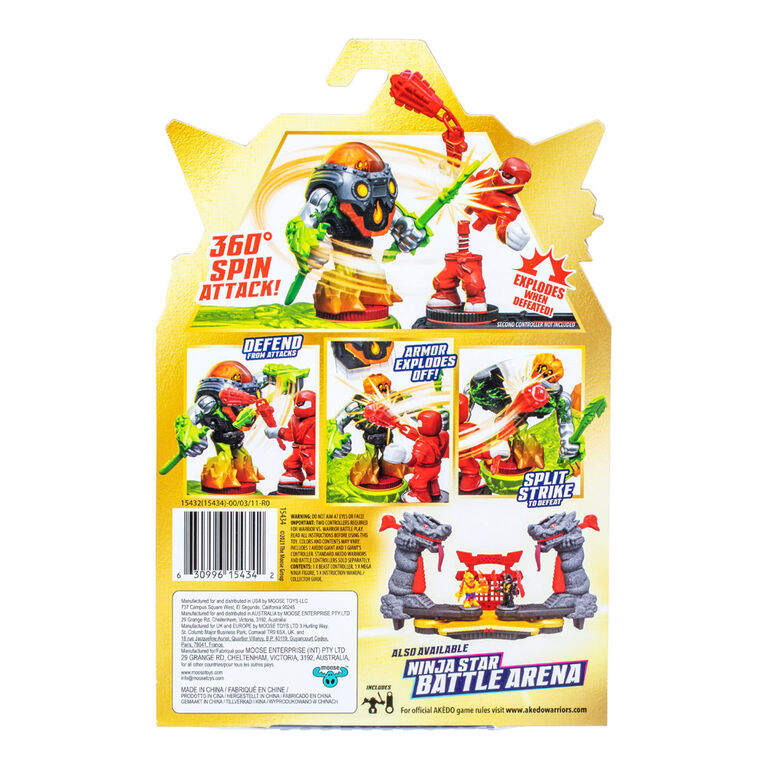Legends of Akedo Ninja Fury Ninja Bosses, 360˚  Spin Attack, Armor Pops Off, Boss Wrapsnap