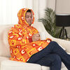 NHL Calgary Flames Oversized Wearable Sherpa Hooded Blanket, One Size Fits Most