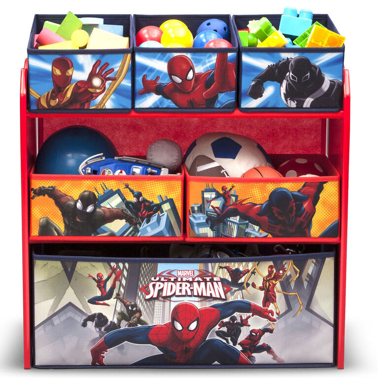Delta Children  - Marvel Spider-Man 6-Bin Toy Storage Organizer