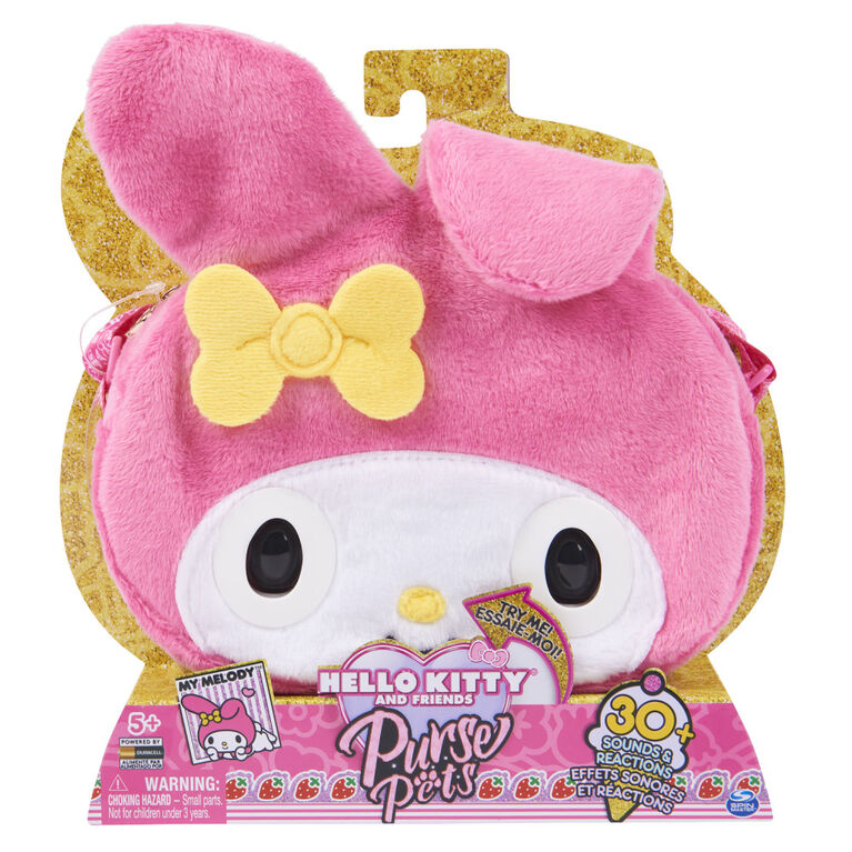 Purse Pets, Sanrio Hello Kitty and Friends, My Melody Interactive Pet Toy and Handbag with over 30 Sounds and Reactions