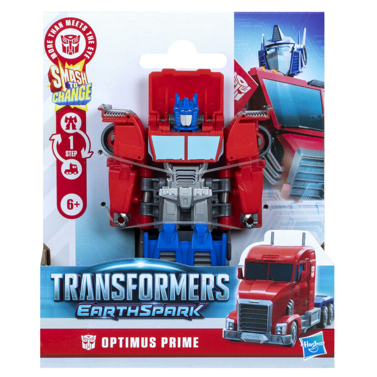 Transformers Earthspark Smash Changers 1 &eacute;tape, figurine Optimus Prime