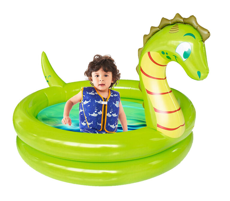 Splash Buddies Kids Dinosaur Portable Inflatable Pool