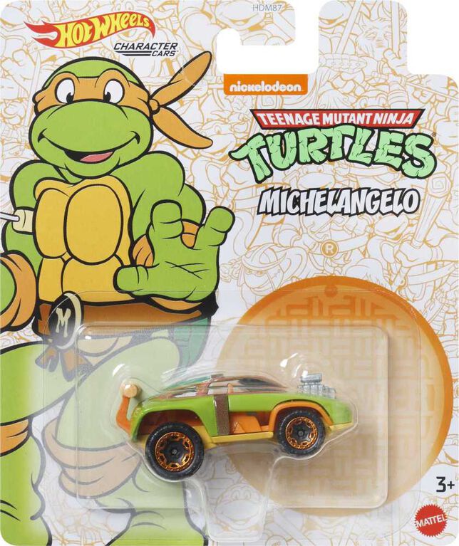 Hot Wheels Teenage Mutant Ninja Turtles Michelangelo Character Car