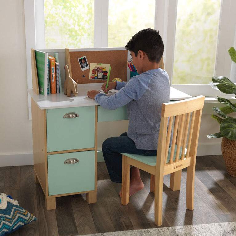 Study Desk with Chair- Mint