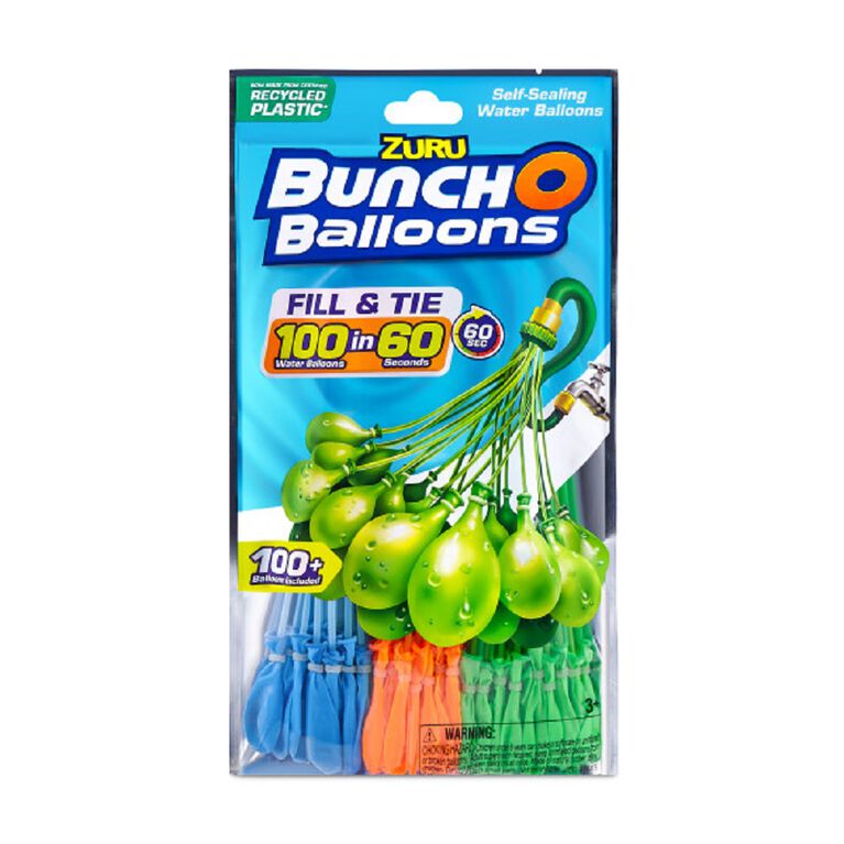 Bunch O Balloons 100 Rapid-Filling Self-Sealing Water Balloons (3 Pack) by ZURU