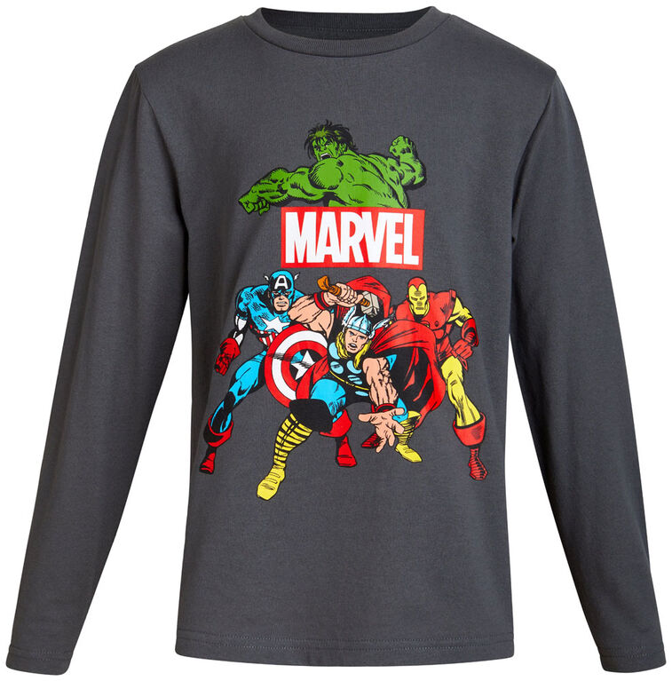 Marvel - Long Sleeve Tee - Avengers / Charcoal / 5T