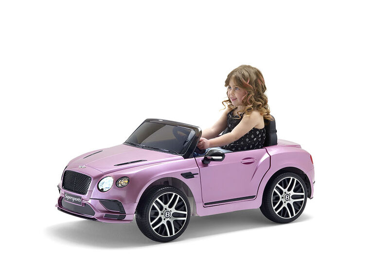 Bentley porteur de 12 volts - rose - Notre exclusivité