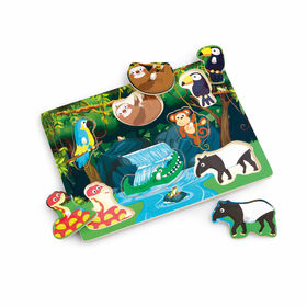 Figurines d'animaux de la jungle safari Jouets 3x morceaux de